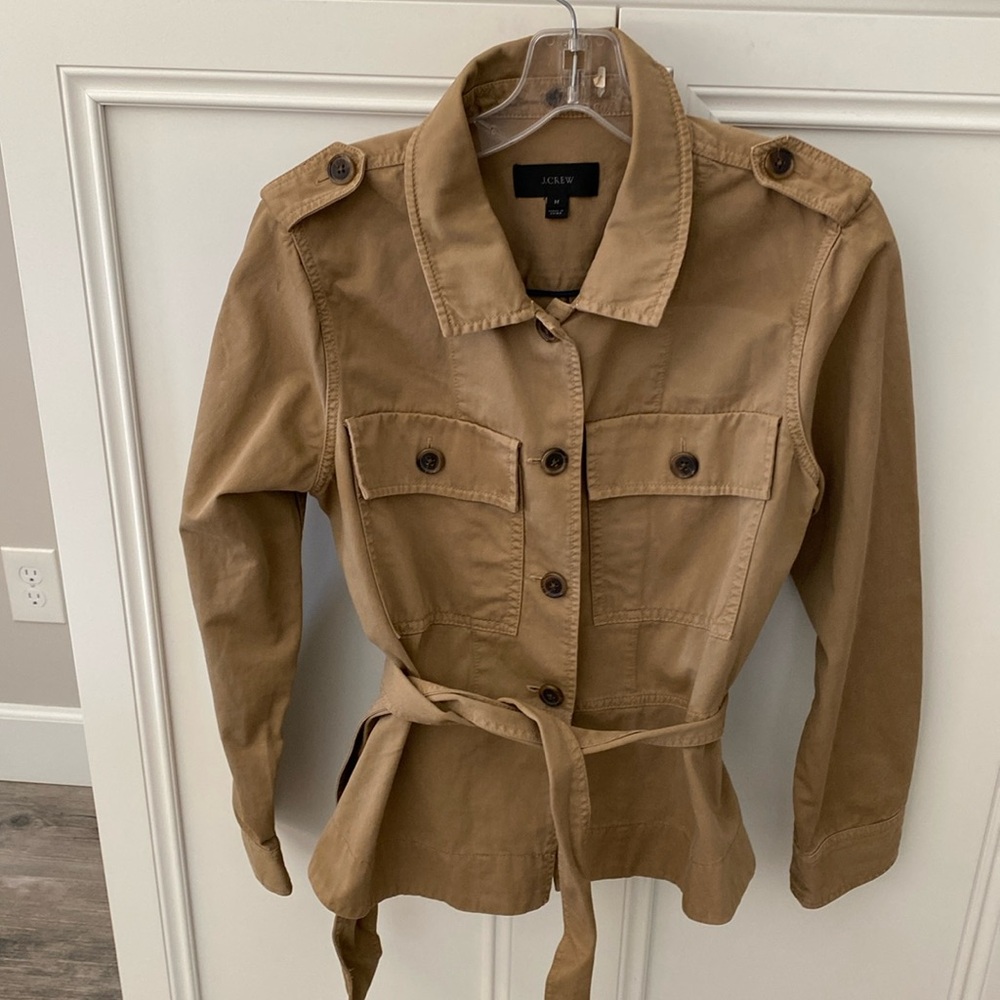 J Crew safari chino peplum jacket size M - Picture 1 of 7